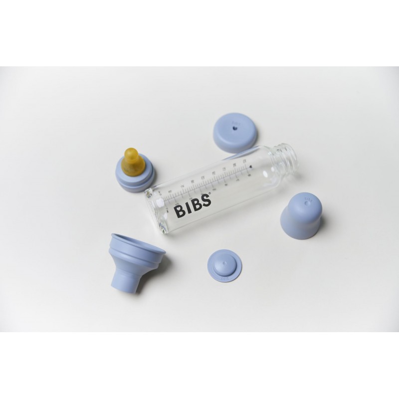 BIBS Bottle Kit Latex Baby Blue медленный поток (набор аксессуаров)